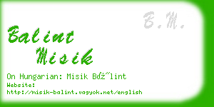 balint misik business card